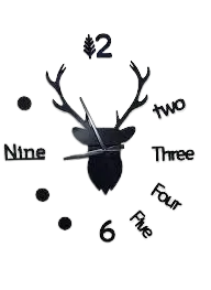 Designer Deer Wooden Clock