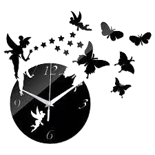 stylish Butterfly Wooden Clock